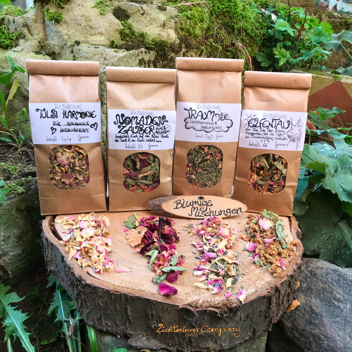Blütentee – Teemischungen mit Rose, Kamille, Lavendel in Manufaktur-Qualität