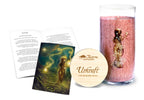 Urkraft Kerze der Allgäuer Heilkräutermanufaktur, mit Geschenkkarte
