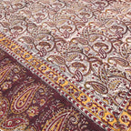 Blockdruck Tuch Paisley in Naturfarben