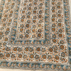 Tissu imprimé au bloc Paisley et fleurs