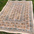 Tissu imprimé au bloc Paisley et fleurs