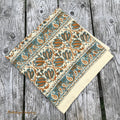Tissu imprimé au bloc Paisley et fleurs