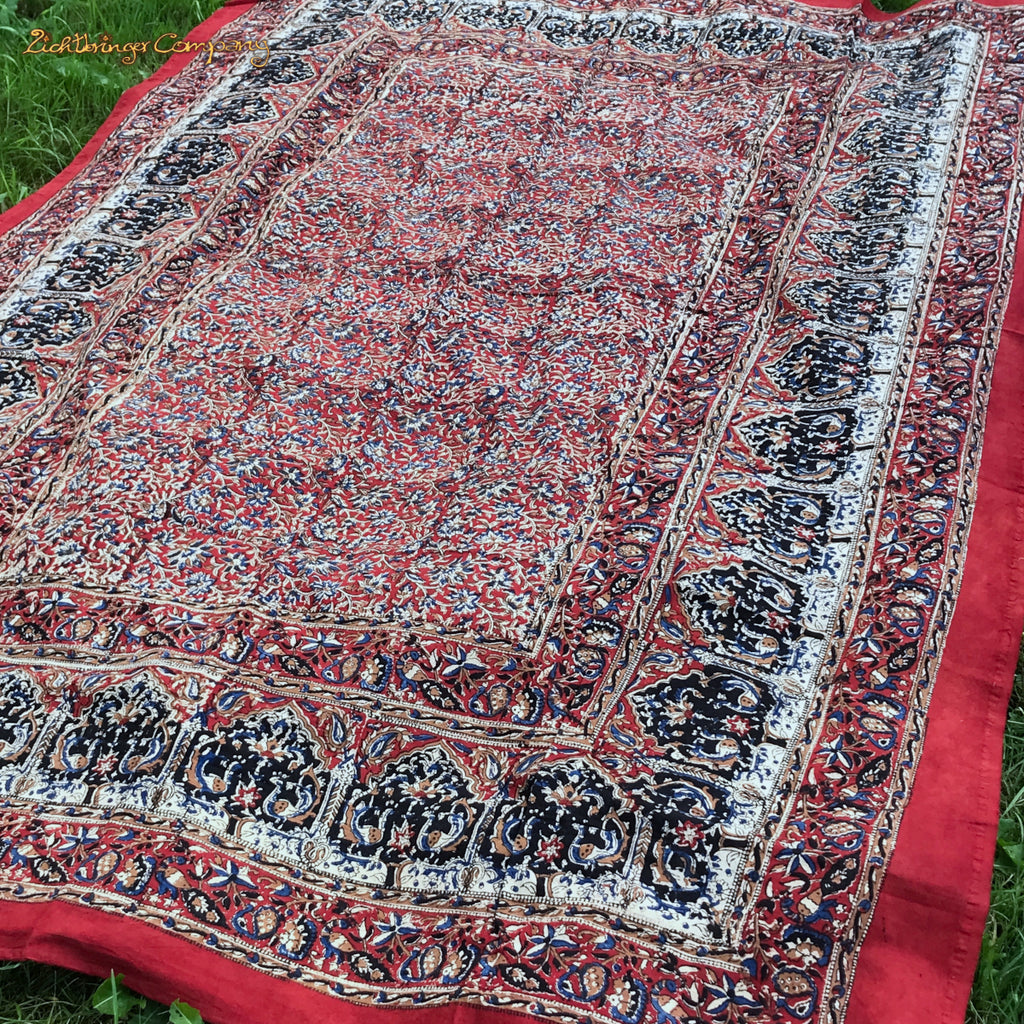 Block Printed Fabric Oriental with multi-layered pattern