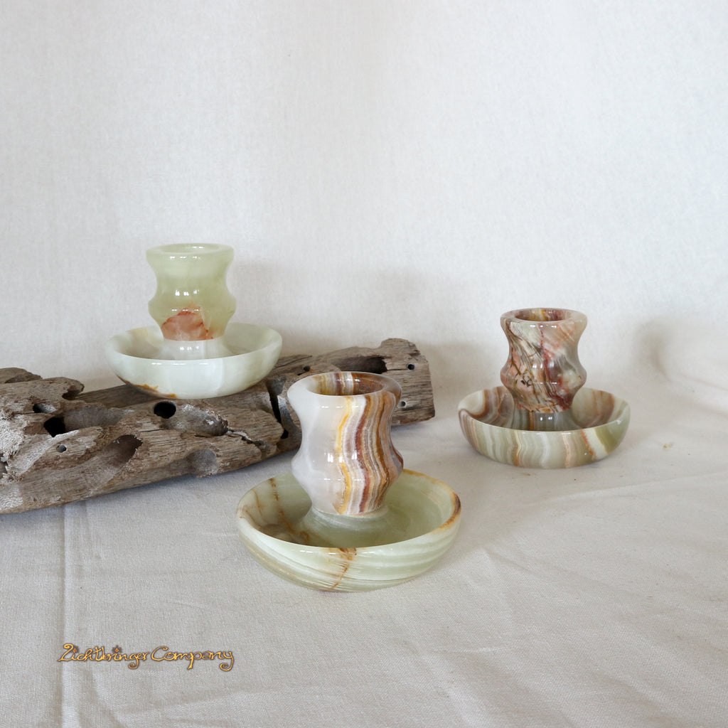 Onyx marble candle holder