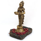 Statue de Deep Lakshmi - hauteur 23 cm, 1550 grammes