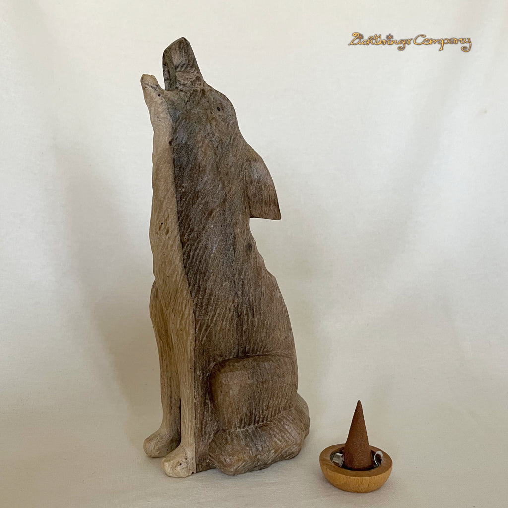 Heulender Wolf - Halter für Räucherkegel