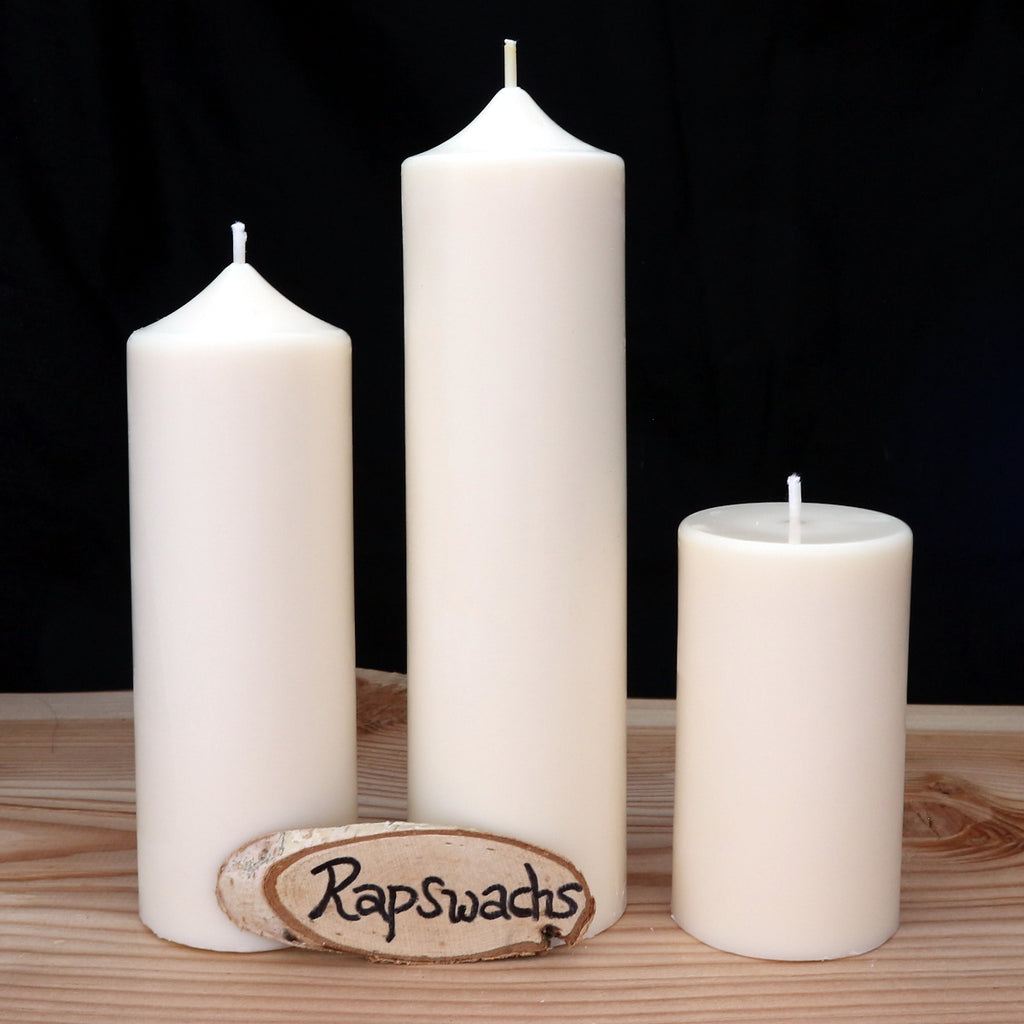 3 Raps Stumpenkerzen in verschiedenen Größen, Lichtbringer Company
