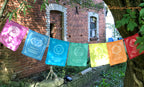 Drapeaux de prières Chakra en coton