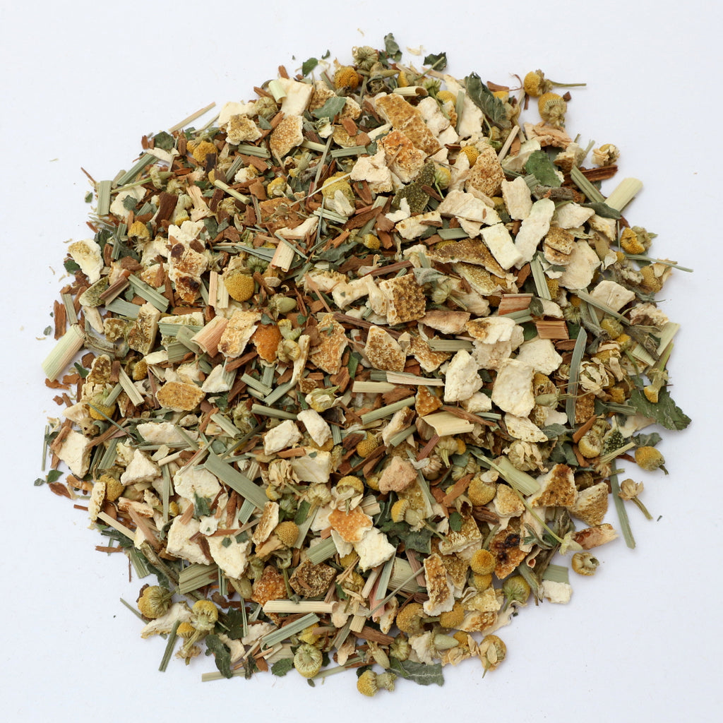Sonnenatem Kräutertee mit Apfelminze, Lemongras, Orange und Ceylon-Zimt