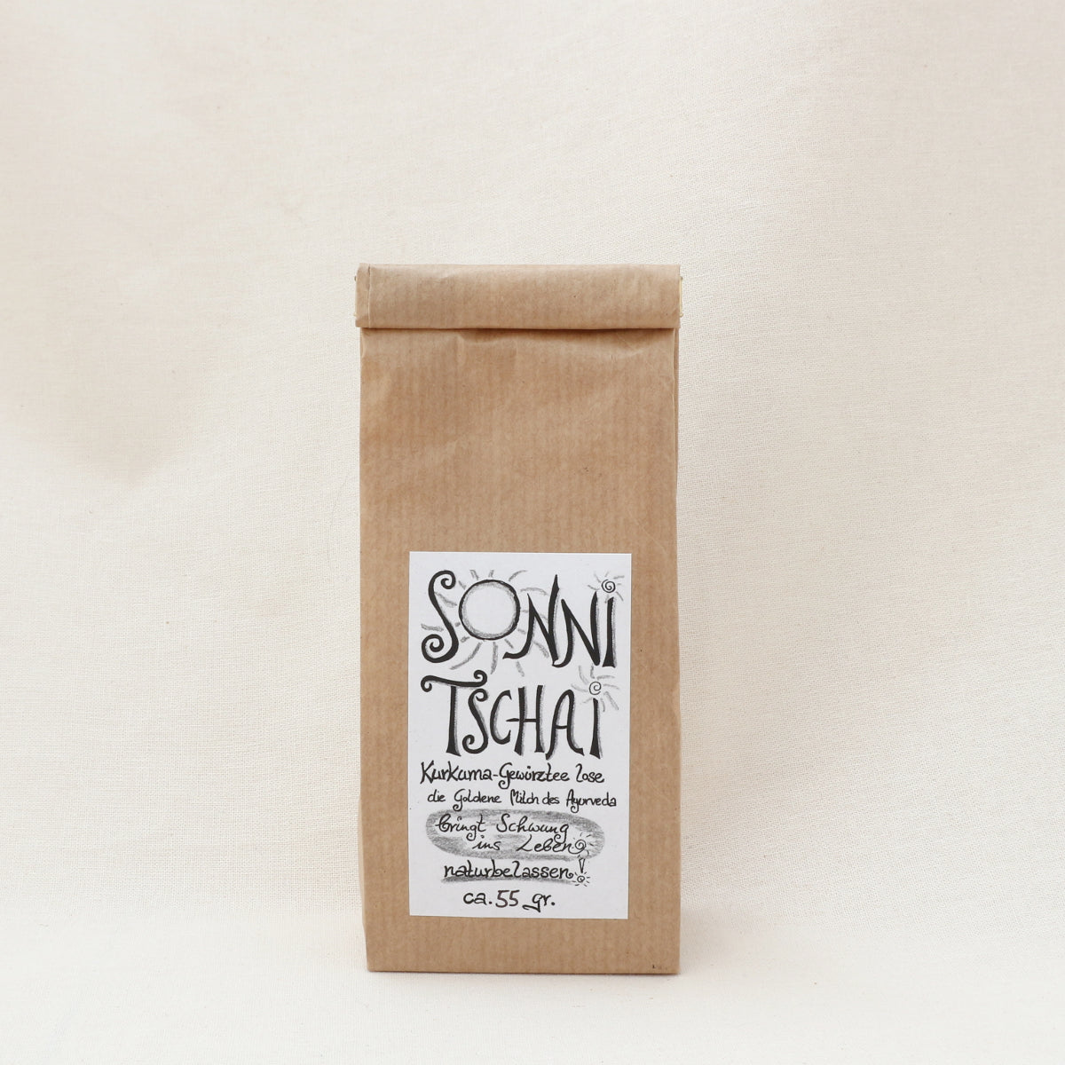 Sonni Tschai loser Kurkuma-Gewürztee mit Mango und Gewürzen, kleine Packung
